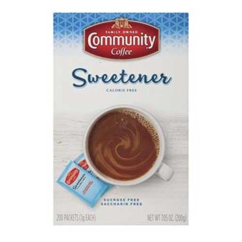 Community Coffee Single Serve Sweetener, 1 Gram -- 2000 per case