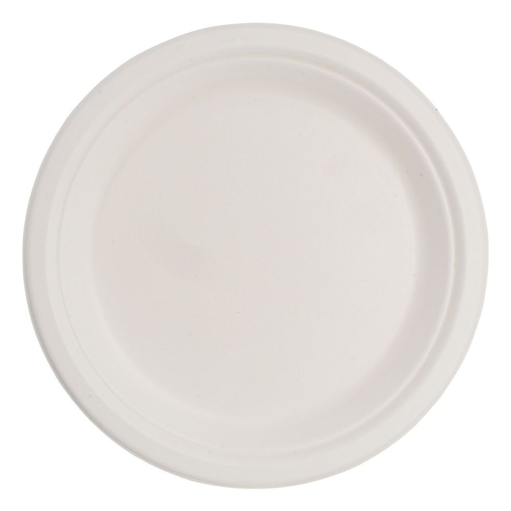 EcoSystems White Formulated Molded Fiber Plate, 9 inch -- 500 per case