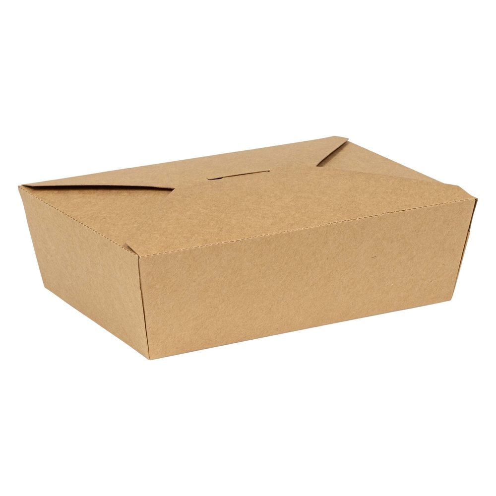 EcoSystems Number 3 Poly Coated Kraft Paperboard Take Out Box, 7.63 x 5.38 x 2.5 inch -- 200 per case