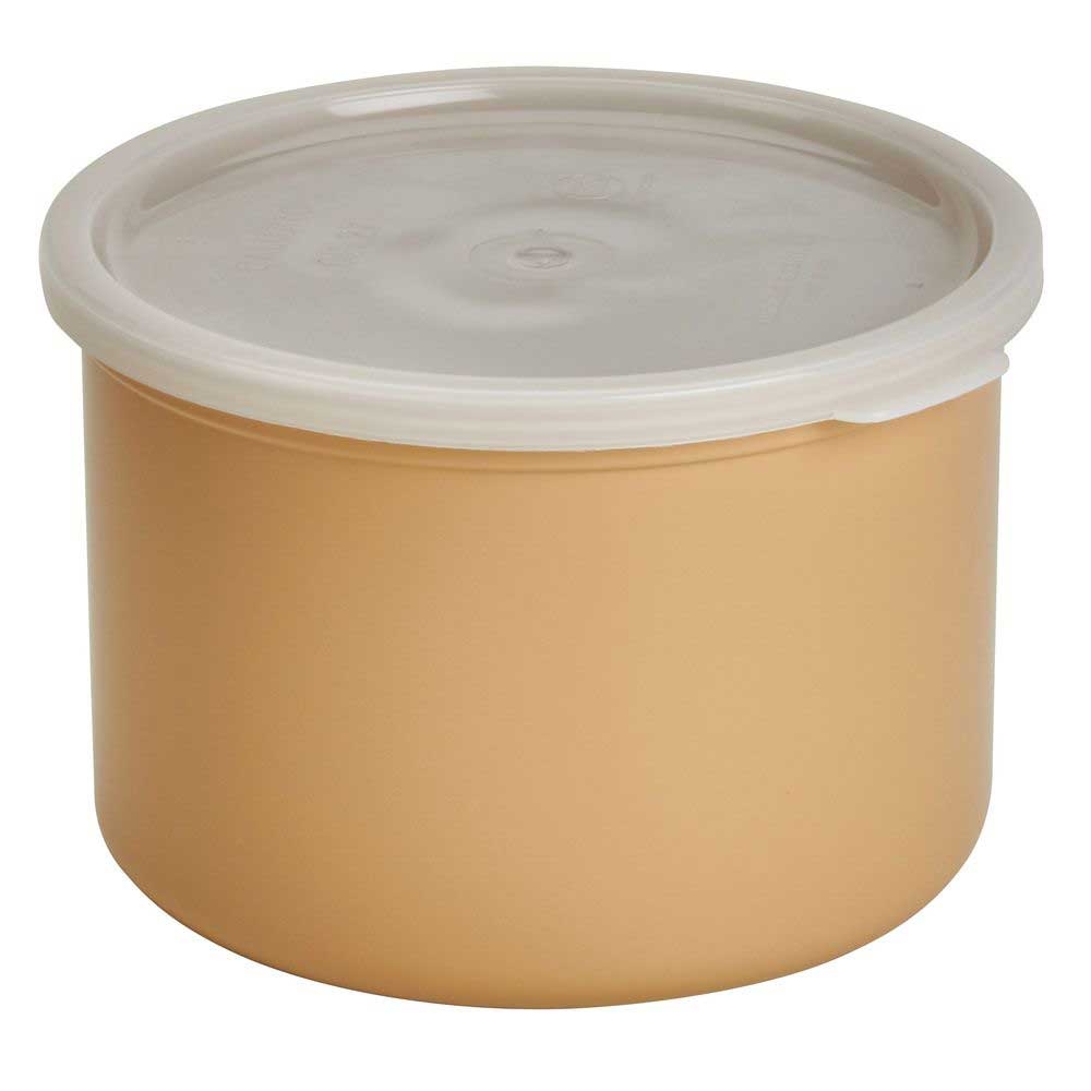 Cambro Beige Solid Crock with Lid, 1.5 Quart Capacity -- 6 per case