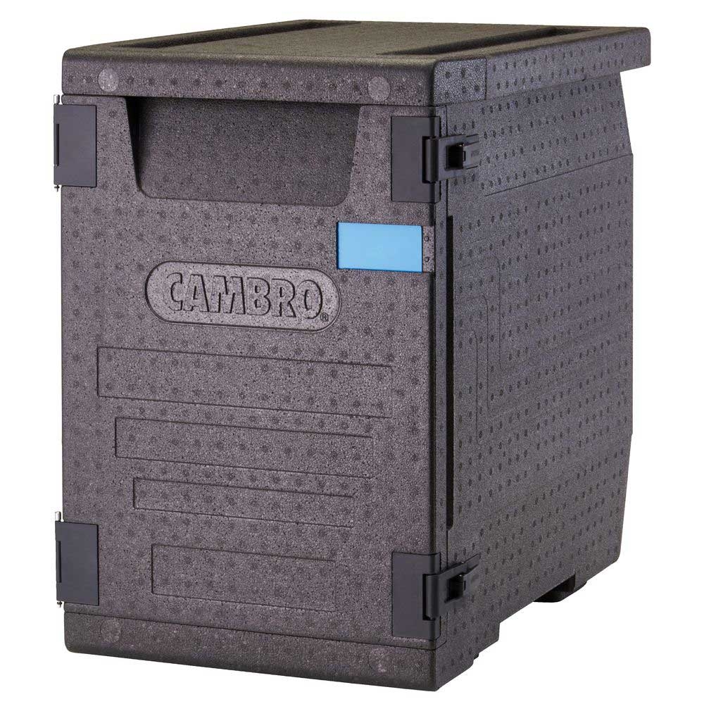 Cambro Cam GoBox Black Insulated Front Loading Food Pan Carrier, 25.2 x 17.3 x 24.6 inch