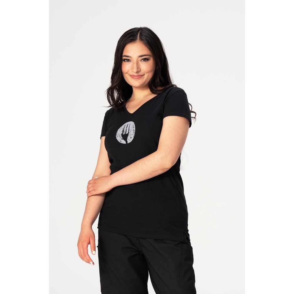 Chef Works Black Large Chef Works Logo T-Shirt for Women