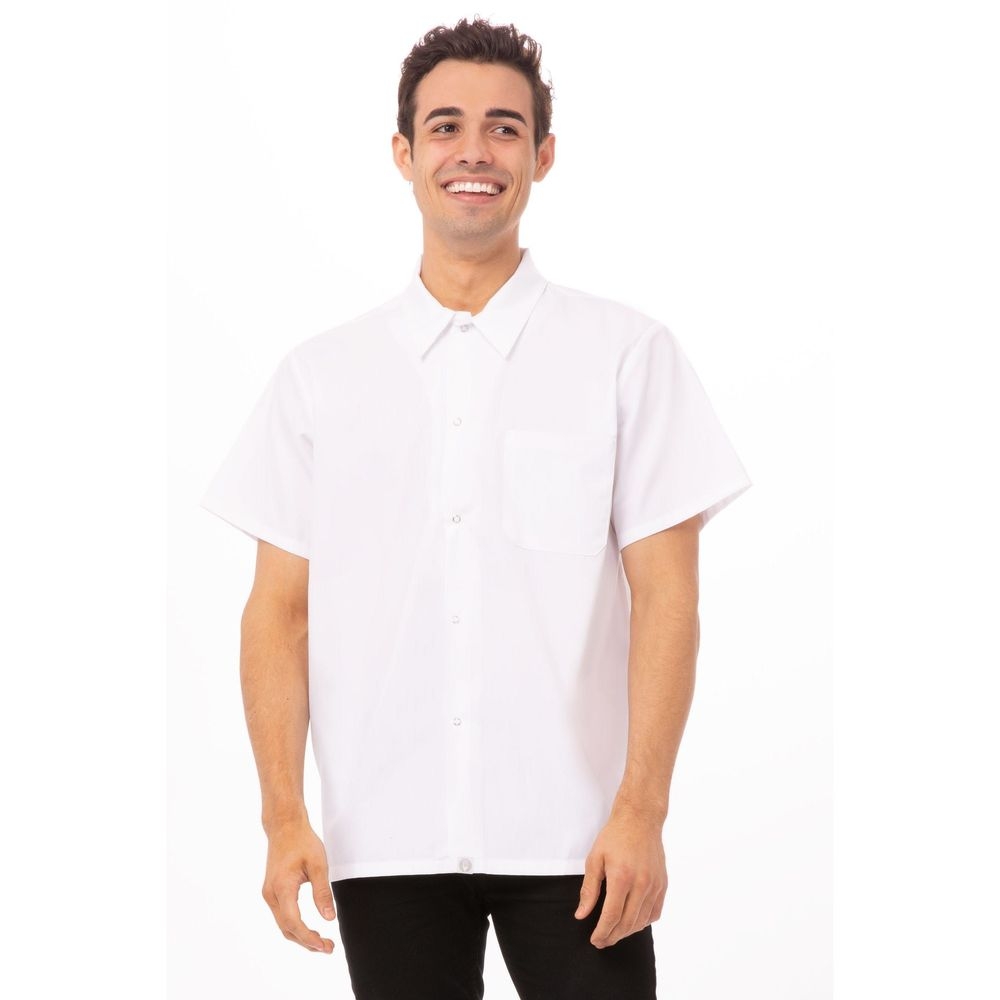 Chef Works White Extra Large Classic Fit Utility Cook Shirt for Unisex