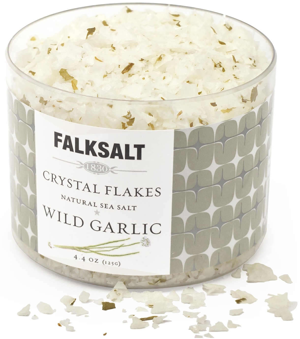 Falksalt Wild Garlic Crystal Sea Salt Flakes, 4.4 Ounce -- 10 per case.