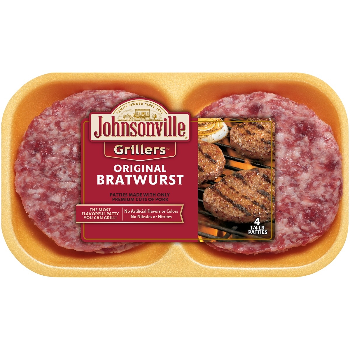 Johnsonville Bratwurst Patty, 16 Ounce -- 9 per case.