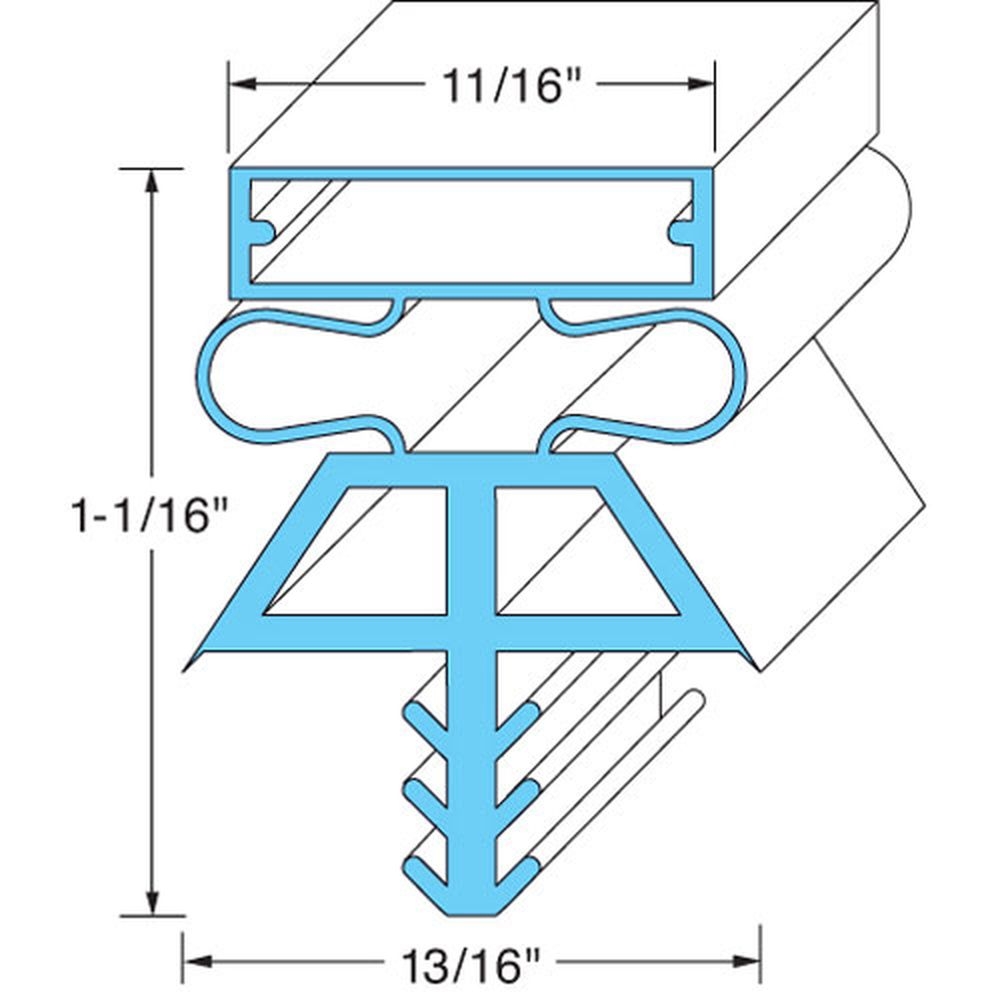 Kolpak KOL225151075 Door Gasket for Left Hinged Door, 32-3/8 77-1/2"