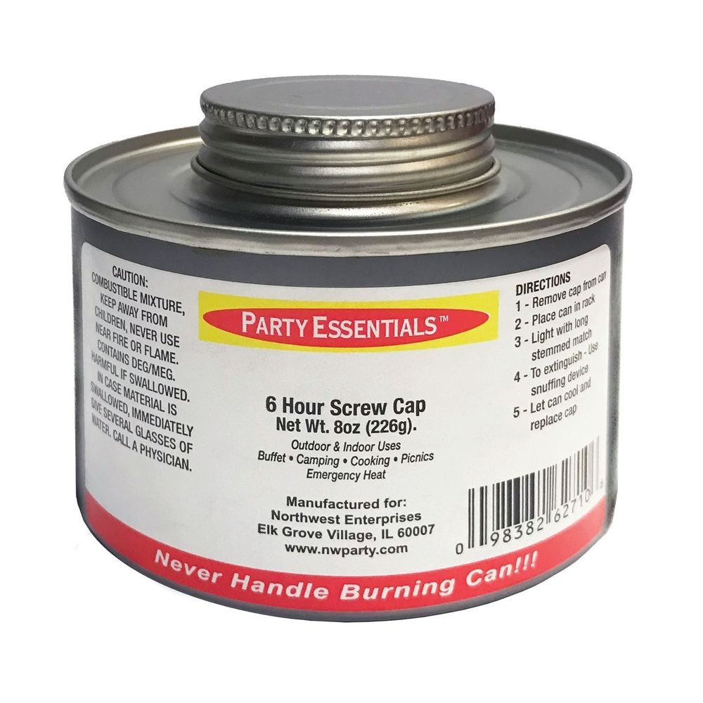 Northwest Enterprises Party Essentials 6 Hour Glycol Warming Fuel with Wick -- 72 per case