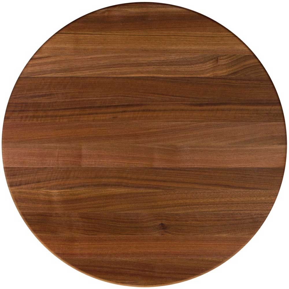 John Boos Tuff Var Finish Round Walnut Butcher Block Top, 42 x 42 x 1 1/2 inch.