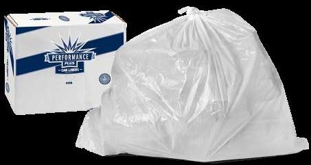 Performance Plus Clear 0.20 Mil High Density Perforated Can Liner, 24 x 24 inch - 50 per roll -- 20 rolls per case