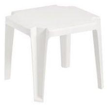 Grosfillex Miami Bistro White Stacking Low Table, 17 x 17 inch -- 30 per case.