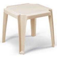 Grosfillex Miami Bistro Sandstone Stacking Low Table, 17 x 17 inch -- 30 per case.