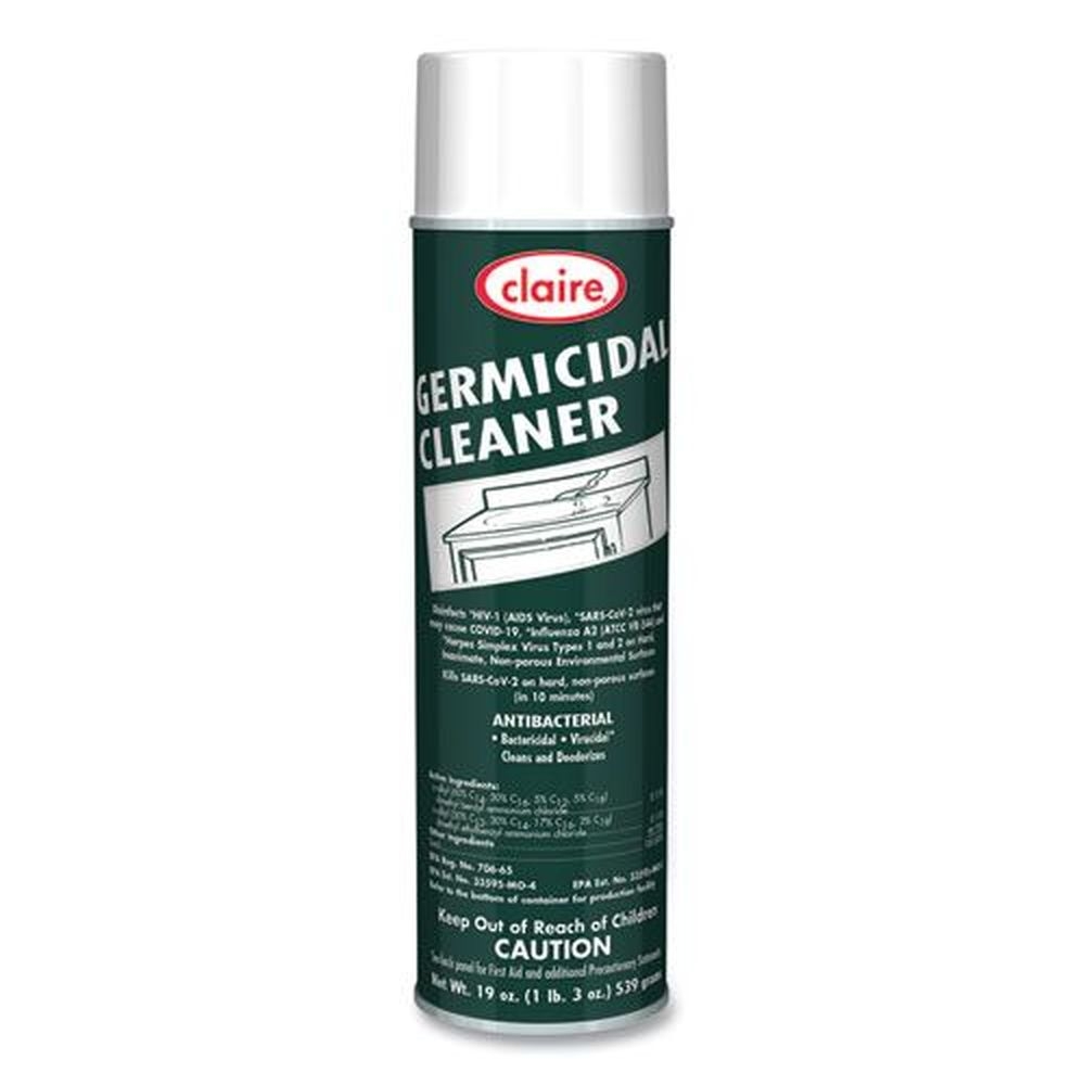 Claire Floral Scent Germicidal Cleaner, 19 Ounce Aerosol Spray