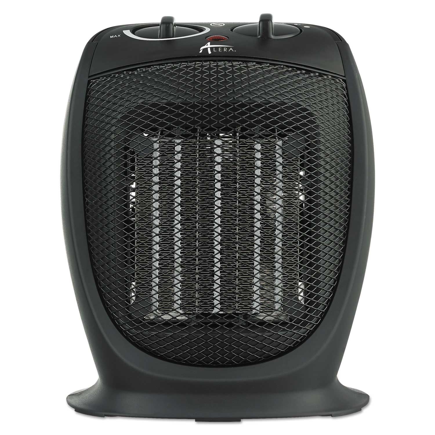 Alera Black Ceramic Heater, 7 1/8 x 5 7/8 x 8 3/4 inch