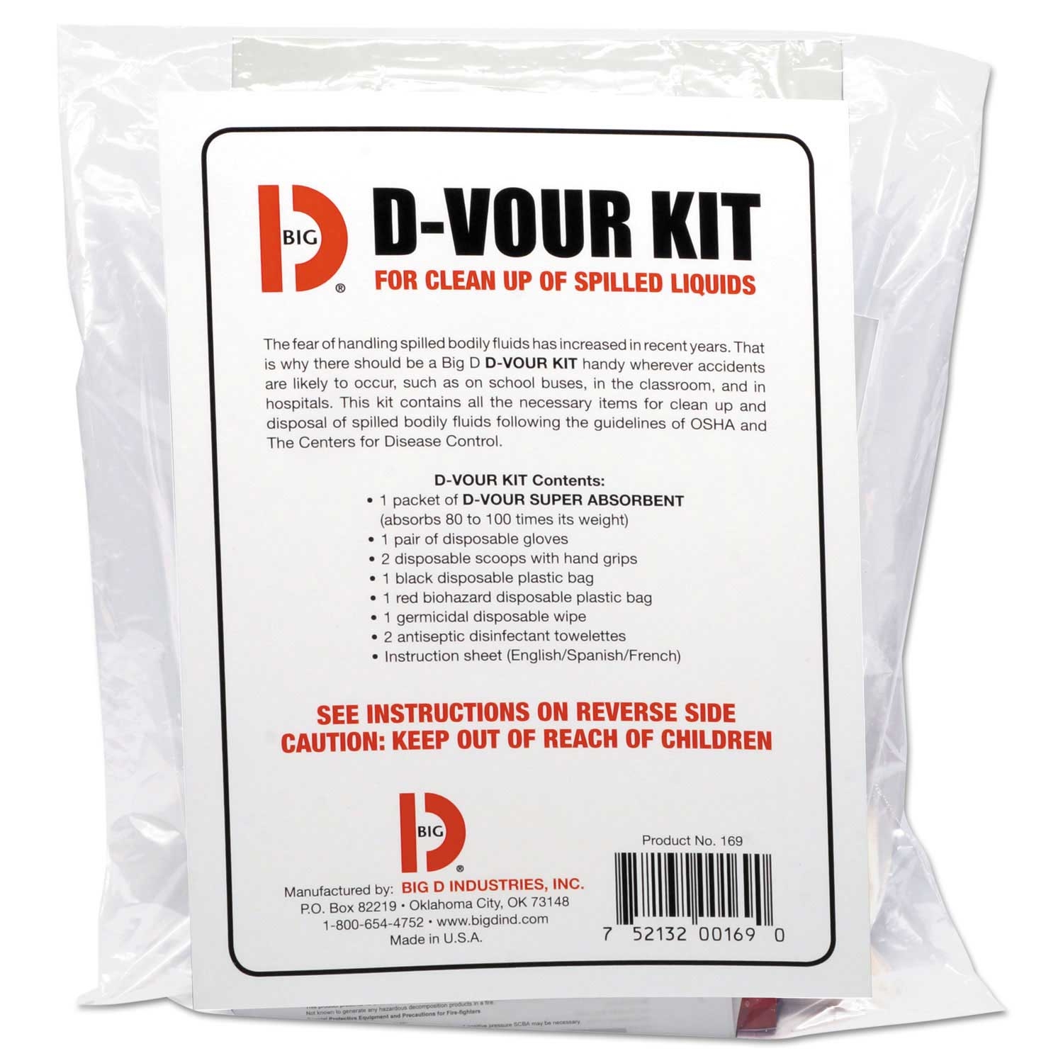 Big D Industries D-Vour Clean-Up Kit -- 6 per case
