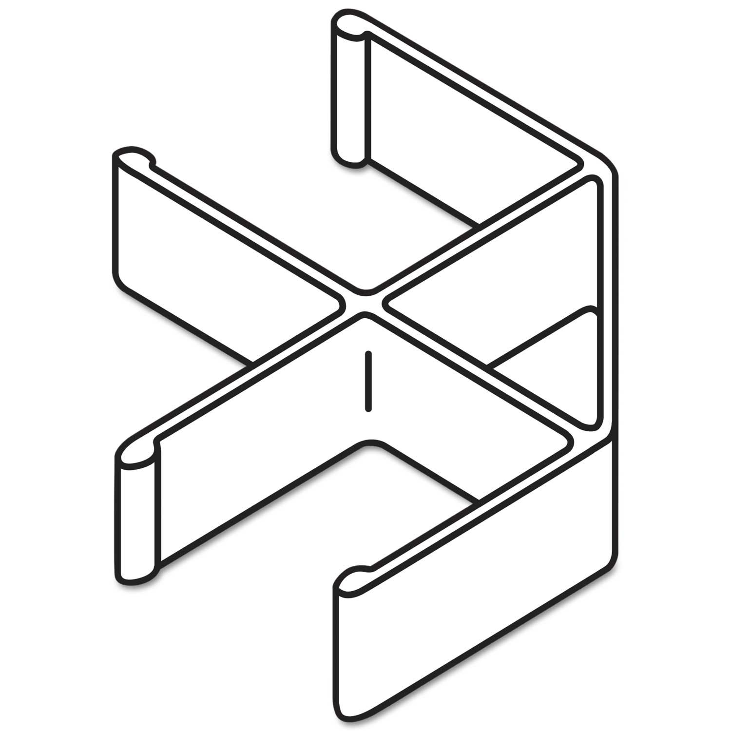 Hon Gray Verse Quick Connect 90 Degree Connecting Hardware -- 1 pair