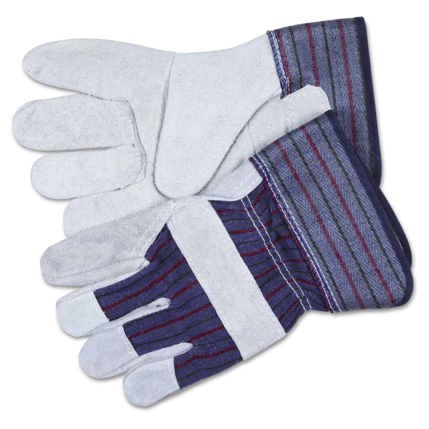 MCR Safety Extra Large Gray Split Leather Palm Gloves -- 1 pair