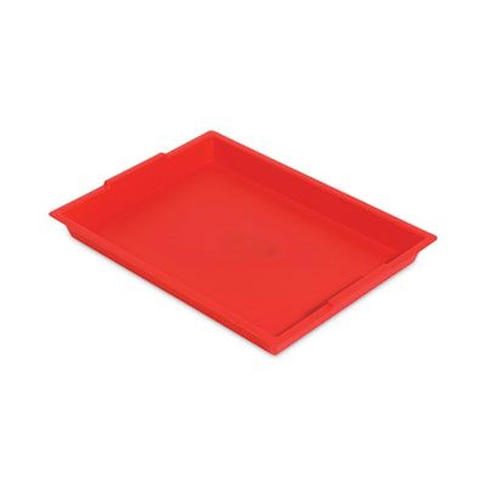 deflecto Red Little Artist Antimicrobial Finger Paint Tray, 16 x 1.8 x 12 inch