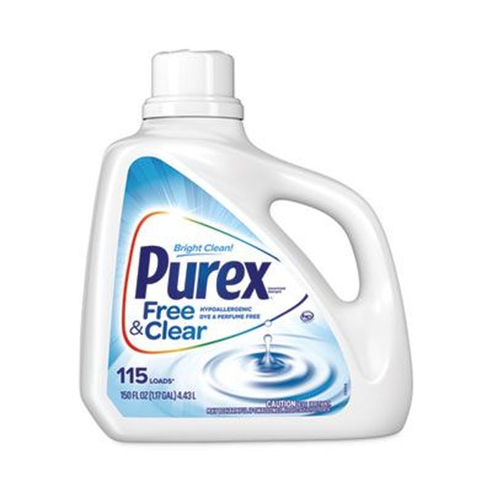 Purex Free and Clear Unscented Liquid Laundry Detergent, 150 Ounce Bottle -- 4 per case