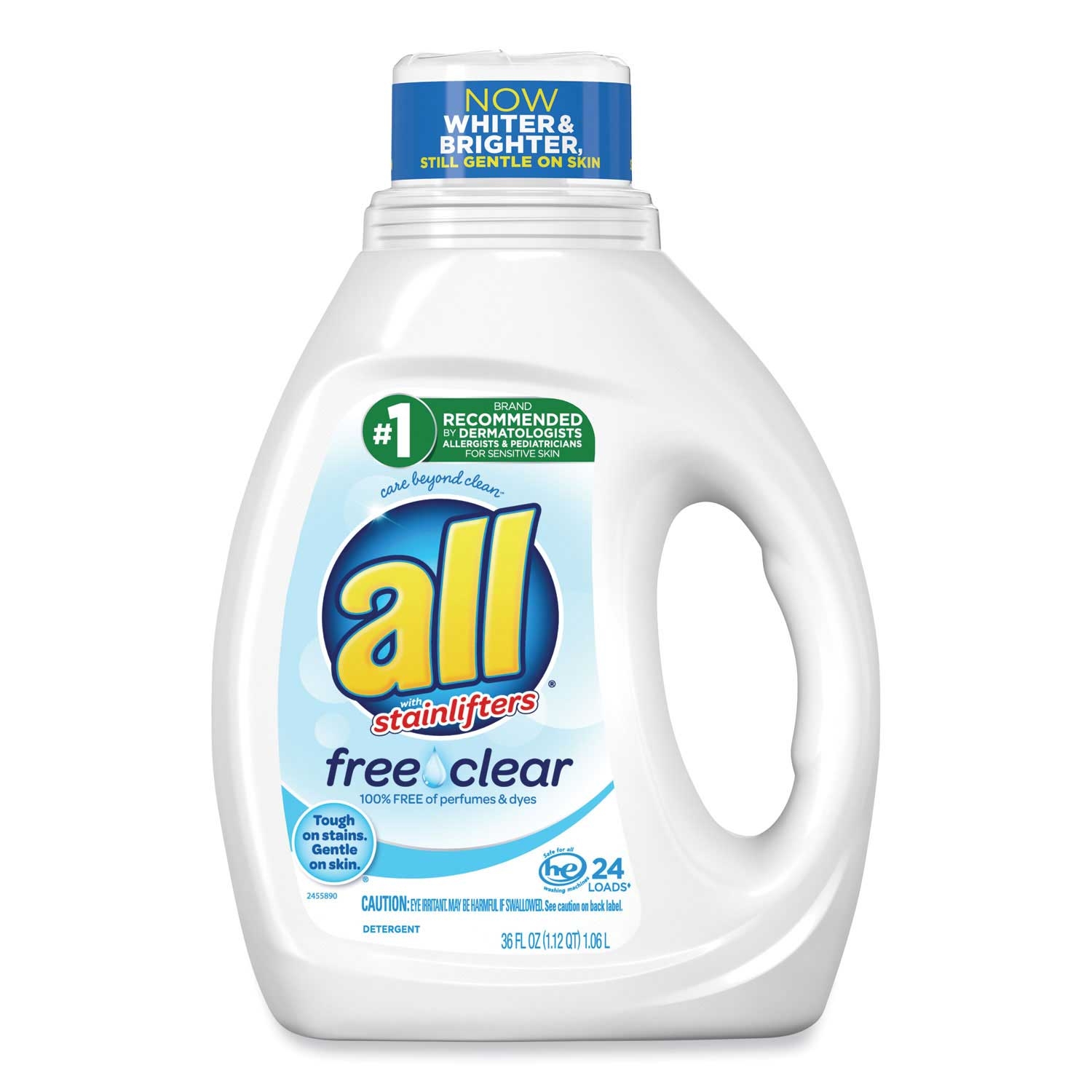 All Ultra Free Clear Unscented Liquid Detergent, 36 Ounce -- 6 per case