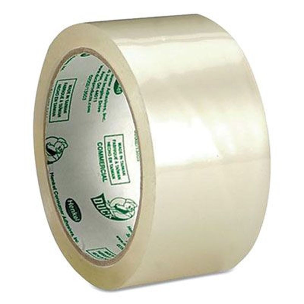 Duck Commercial Grade 3 inch Core Clear Packaging Tape Roll, 1.88 inch x 54.6 Yards