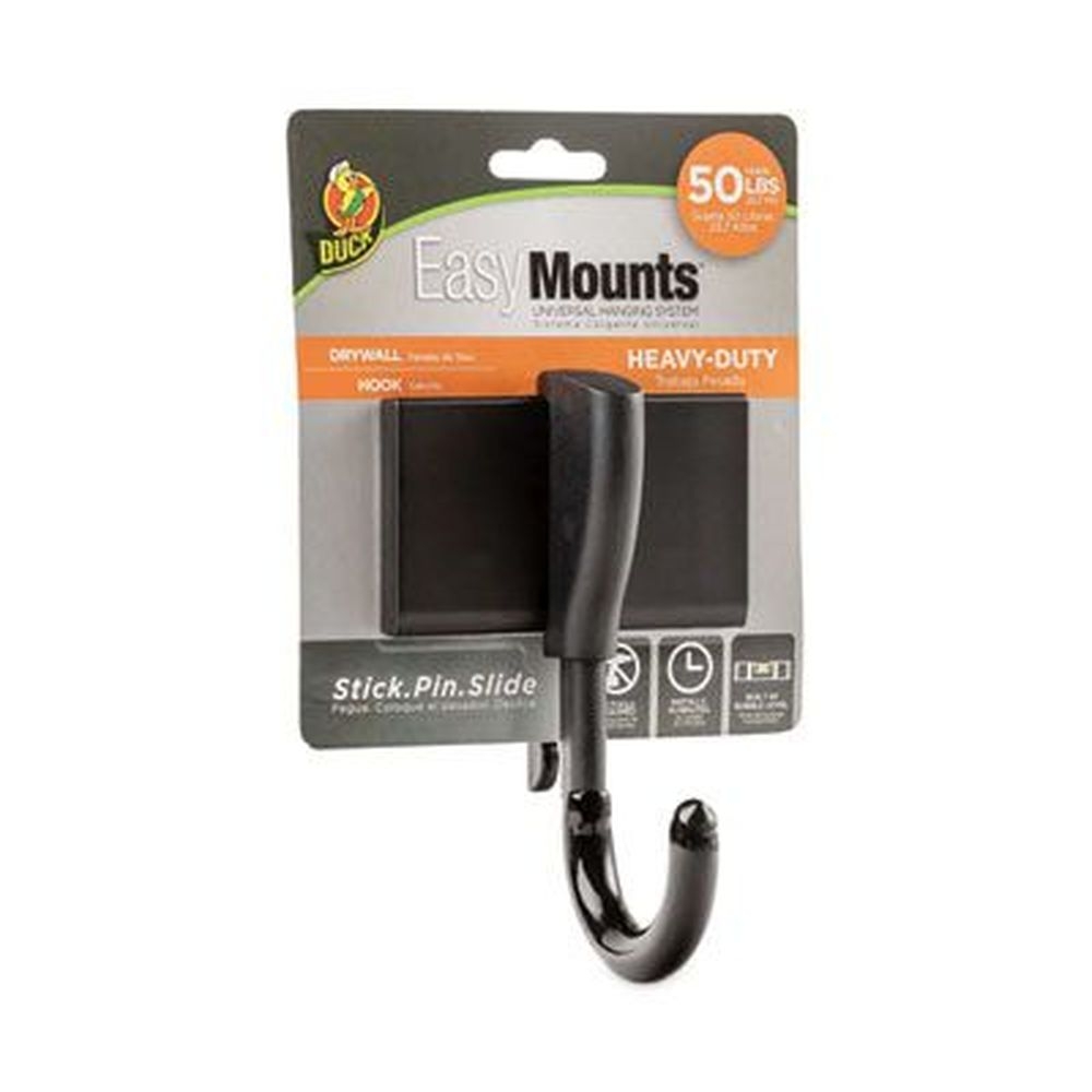 Duck Black Fiberglass EasyMounts Medium Hook, 50 Pound Capacity