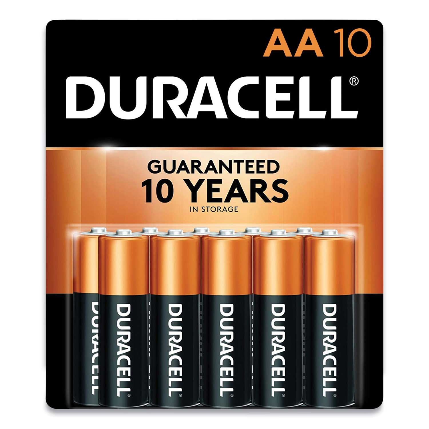 Duracell Coppertop Alkaline AA Battery - 10 per pack -- 1 pack