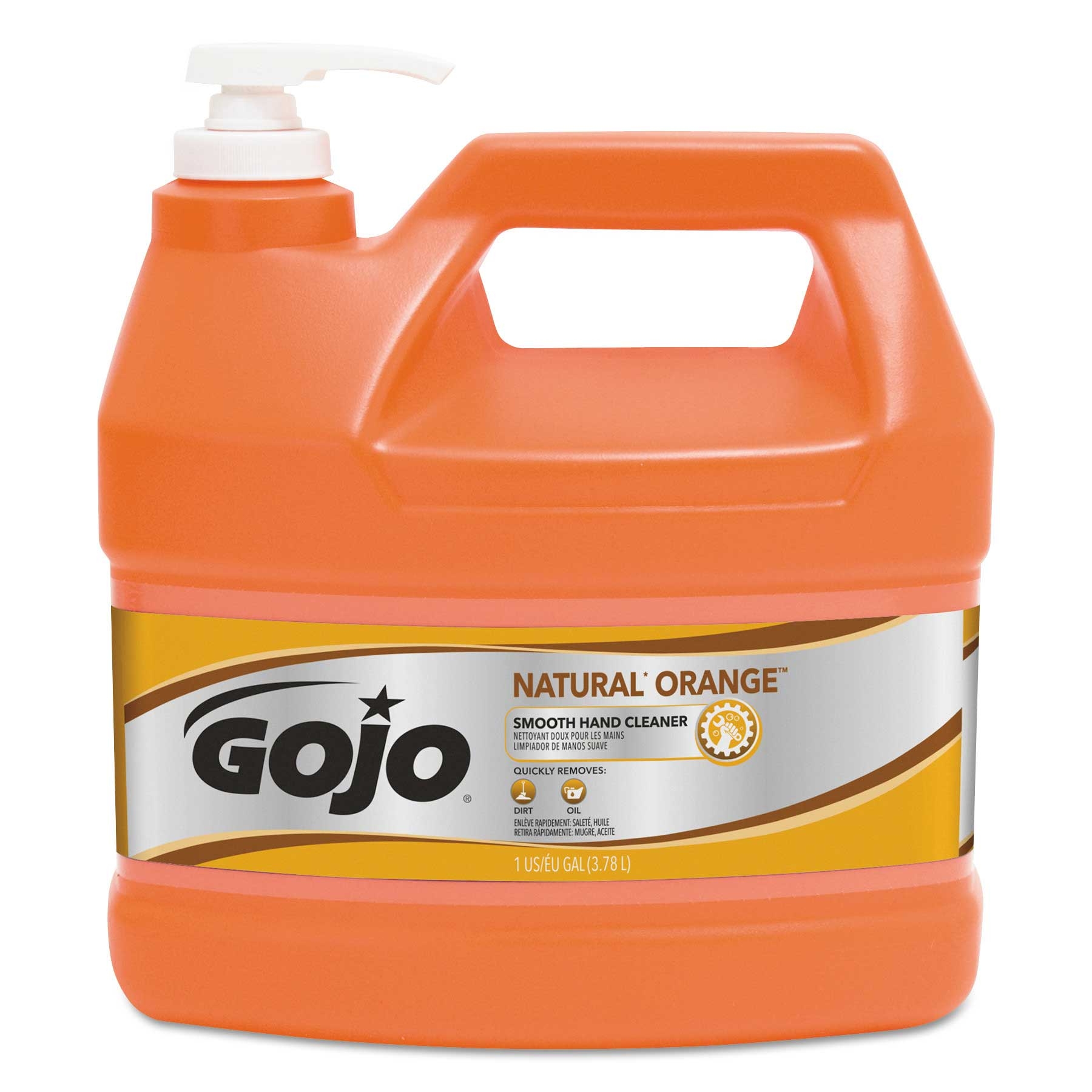 Gojo Citrus Scent Natural Orange Smooth Hand Cleaner with Pump Dispenser, 1 Gallon -- 4 per case
