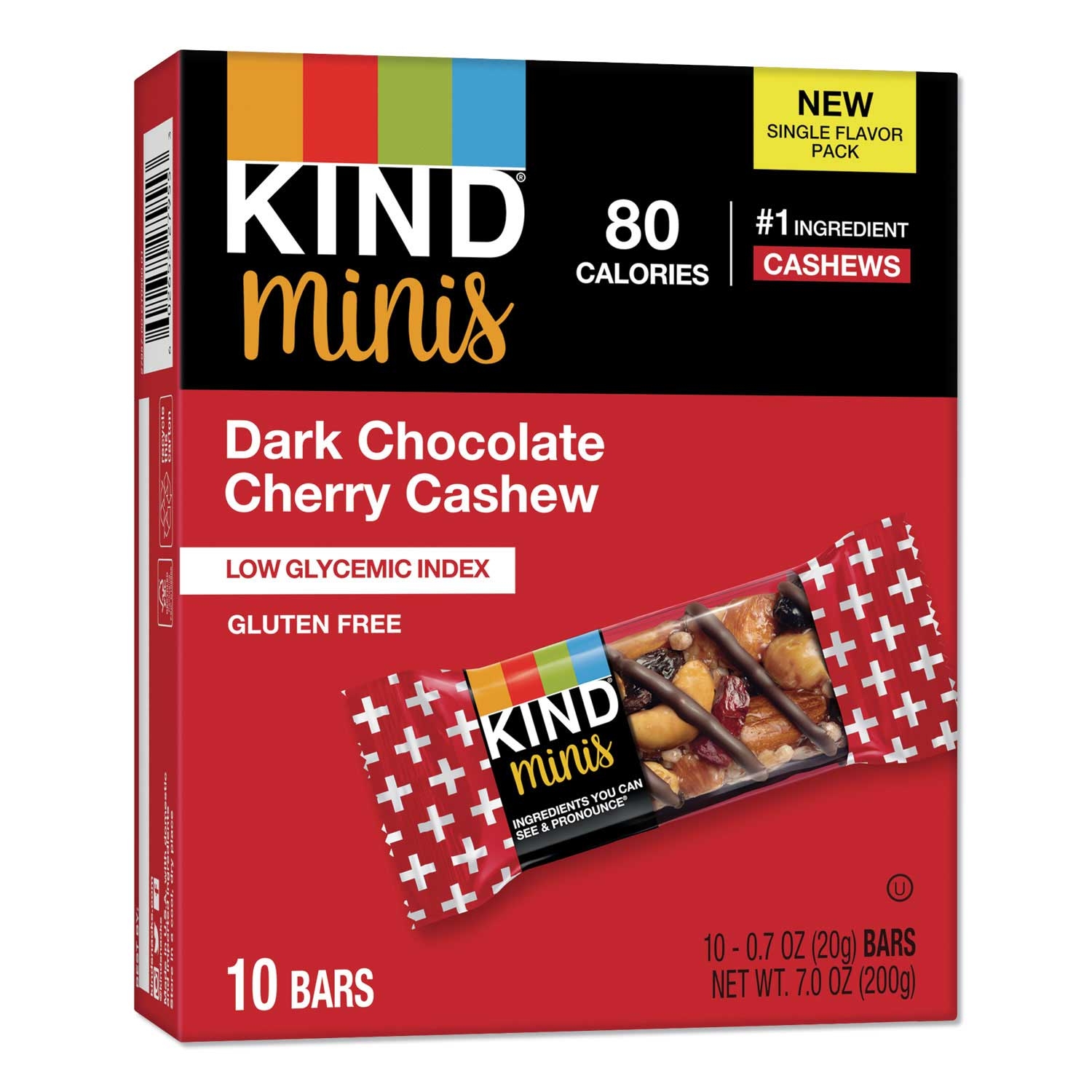 Kind Minis Dark Chocolate Cherry Chewy Bar, 0.7 Ounce - 10 per pack -- 1 pack per case