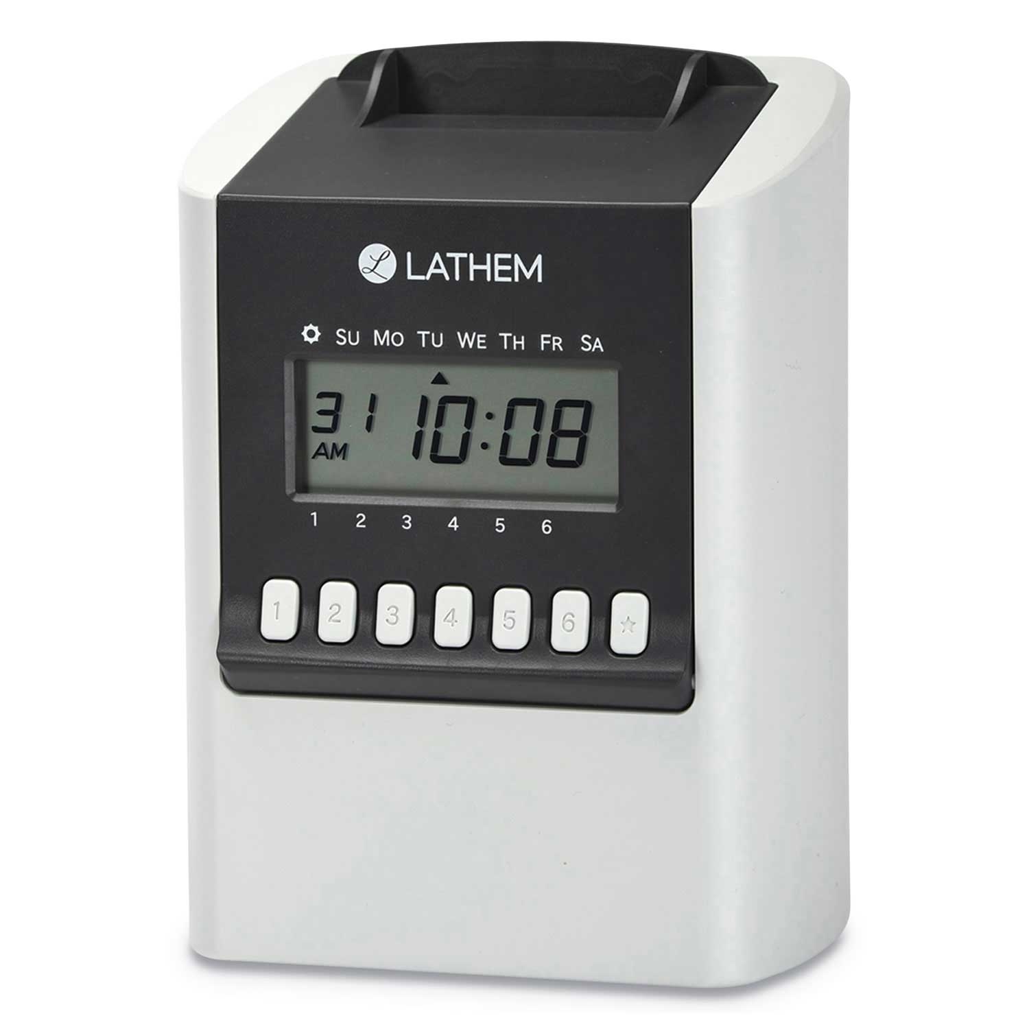 Lathem White 700E Calculating Time Clock, 5.2 x 6.8 x 9.7 inch