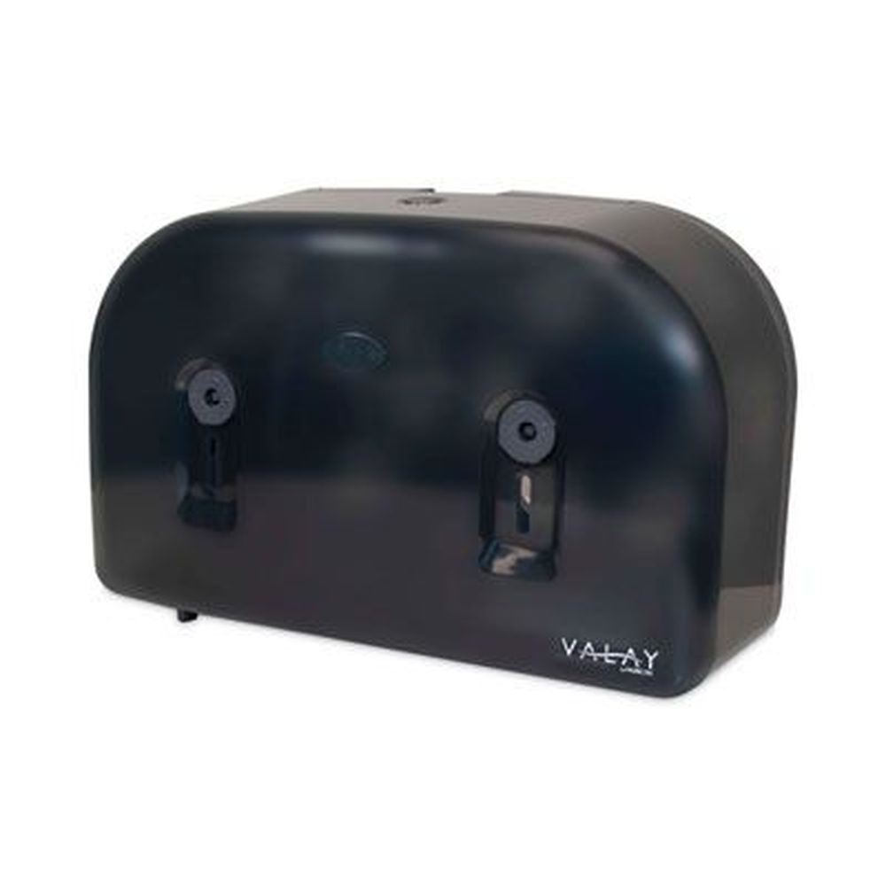 Morcon Tissue Black Valay Plastic Mini Jumbo Bath Tissue Dispenser, 9.75 x 15.87 x 5.25 inch