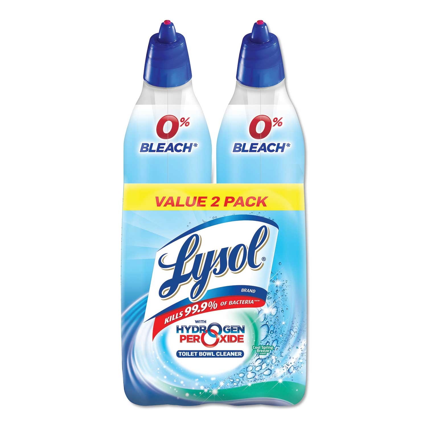 Lysol Cool Spring Breeze Toilet Bowl Cleaner with Hydrogen Peroxide, 24 Ounce - 2 per pack -- 1 pack per case