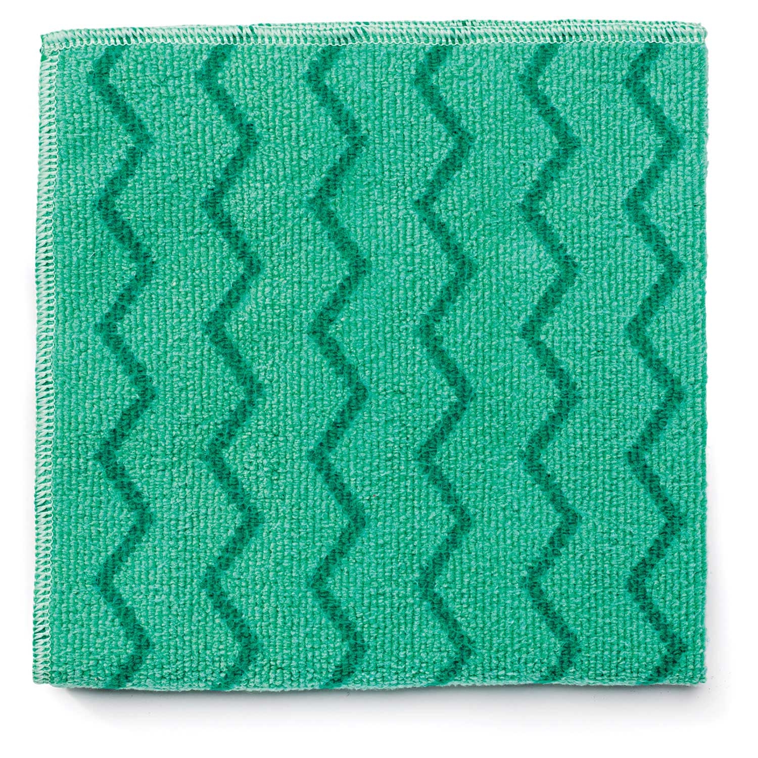Rubbermaid Commercial Green Microfiber Unscented Reusable Cleaning Cloth, 16 x 16 inch -- 12 per case