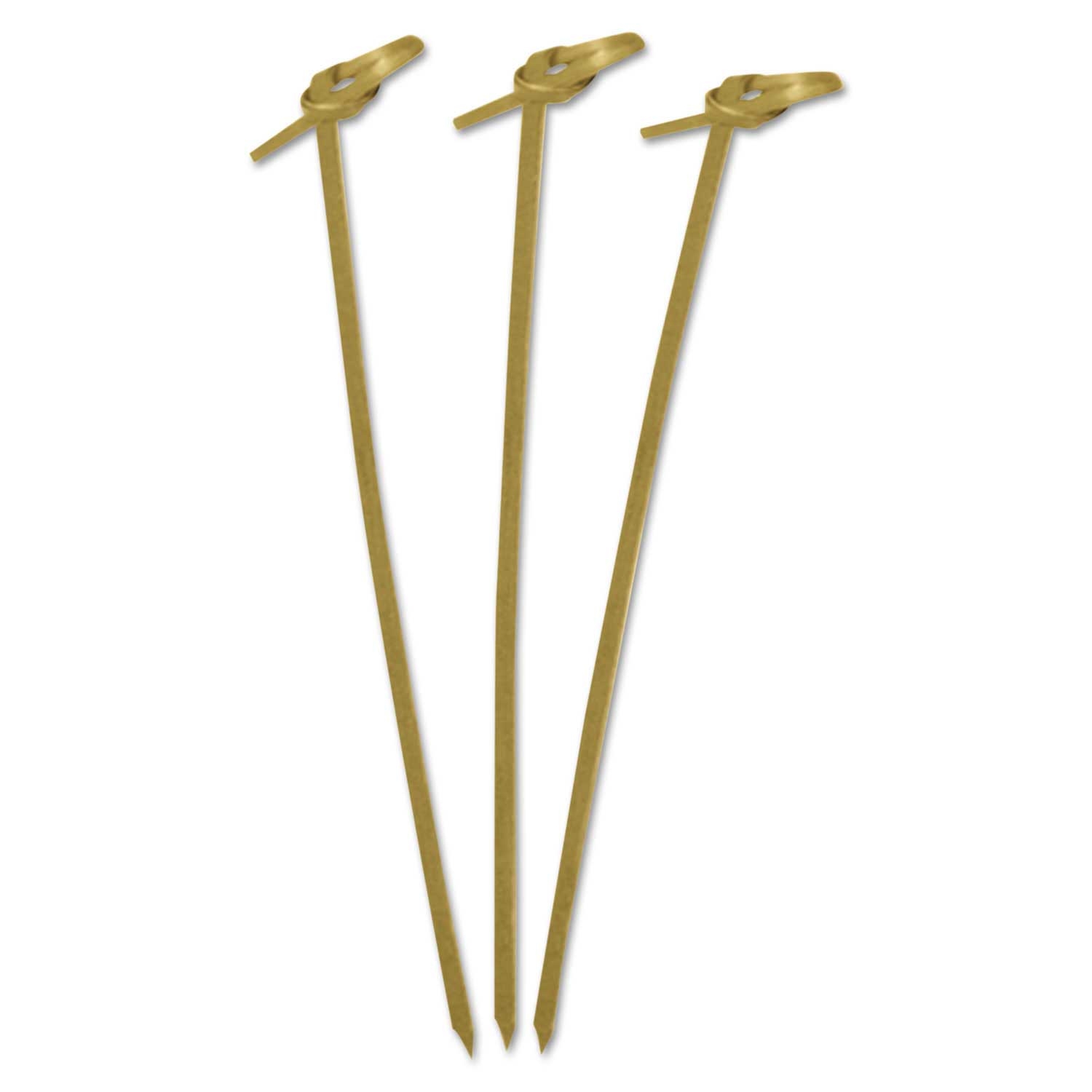 AmerCareRoyal Olive Green Knotted Bamboo Pick, 4 inch -- 1000 per case