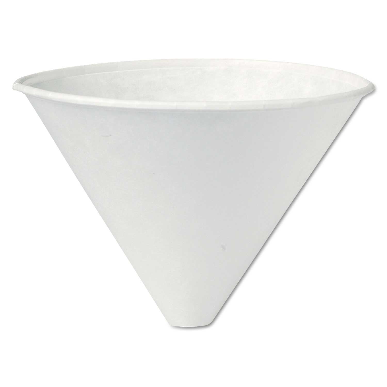 Dart Bare by Solo Eco-Forward Treated Paper White Funnel Shaped Medical and Dental Cup, 6 Ounce -- 2500 per case