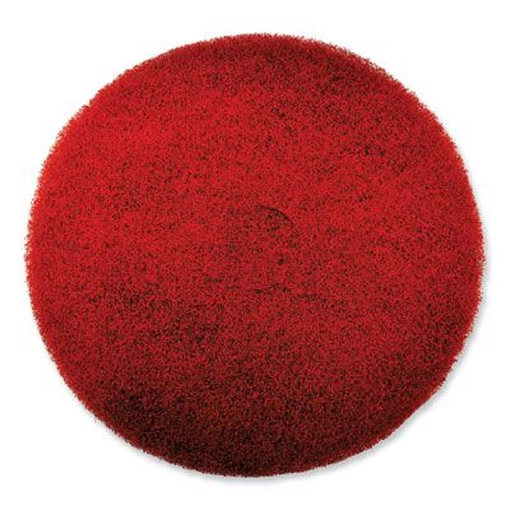SC Johnson Professional EZ Care Red/Gray Heavy Duty Scrub Pad, 16 inch Diameter -- 5 per case