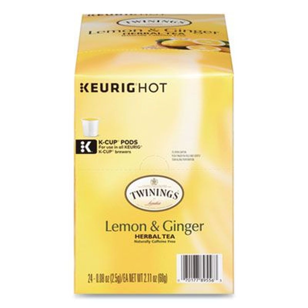 Twinings Lemon Ginger Tea K-Cups, 0.11 Ounce -- 24 per box