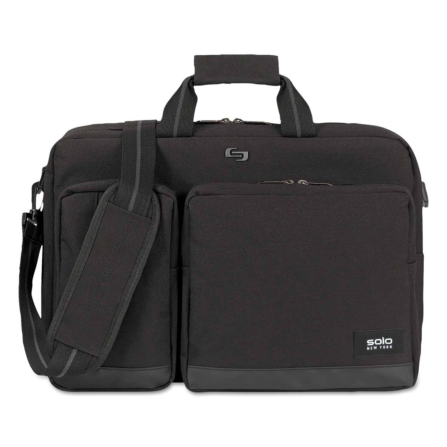 Solo Black Polyester Urban Hybrid Briefcase, 5 x 17.25 x 17.24 inch