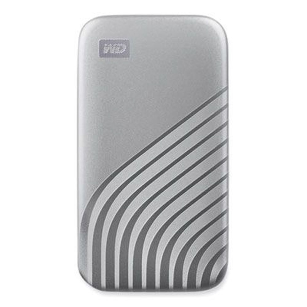 WD Silver My Passport 1 TB USB 3.2 External Solid State Drive