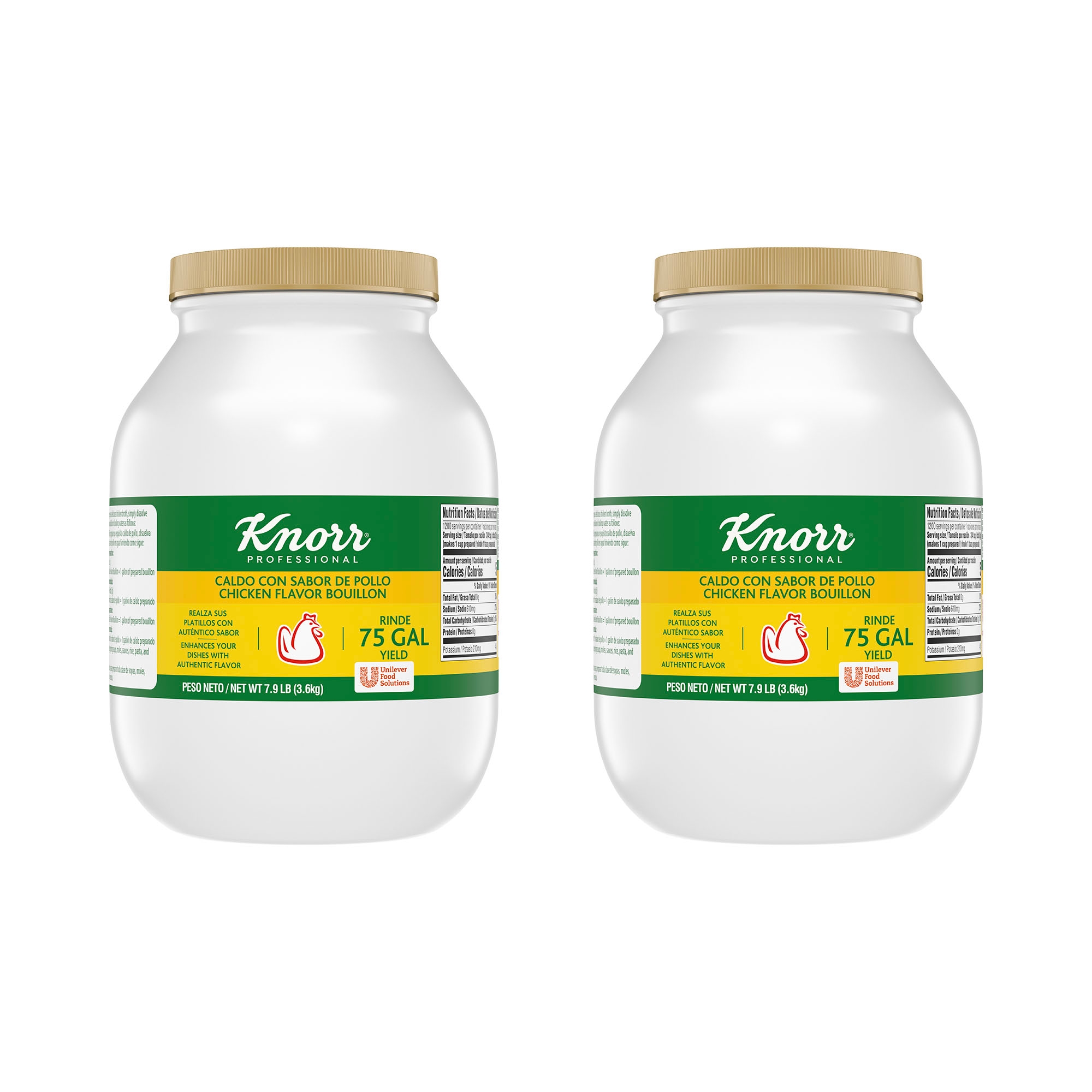 Knorr Professional Caldo de Pollo Chicken Bouillon Base, 7.9 Pound -- 2 per case