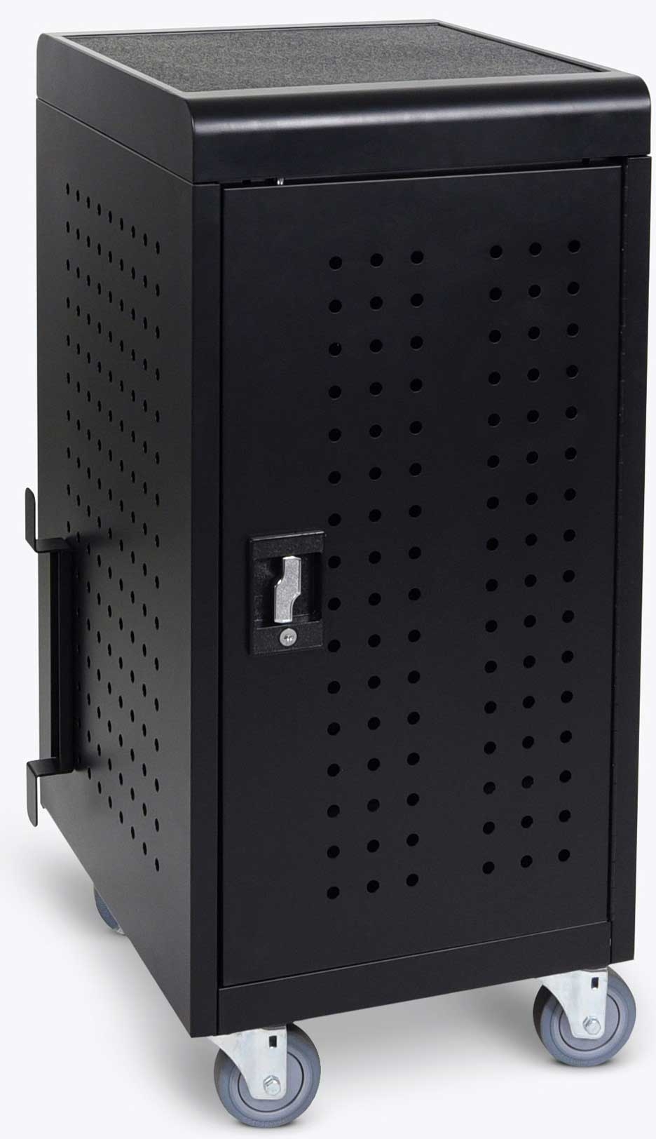 Luxor Black 24 Tablet / Chromebook Charging Cart, 17.125 x 21.1 x 32.9 inch Height