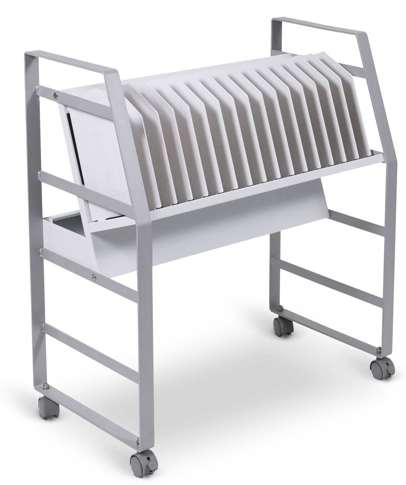 Luxor 16 Tablet Chromebook Open Charging Cart, 27 x 14.75 x 30 inch