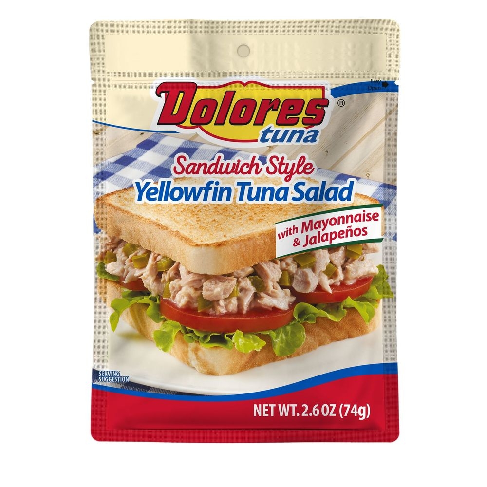 Sandwich Style Yellowfin Tuna Salad with Mayo and Jalapenos