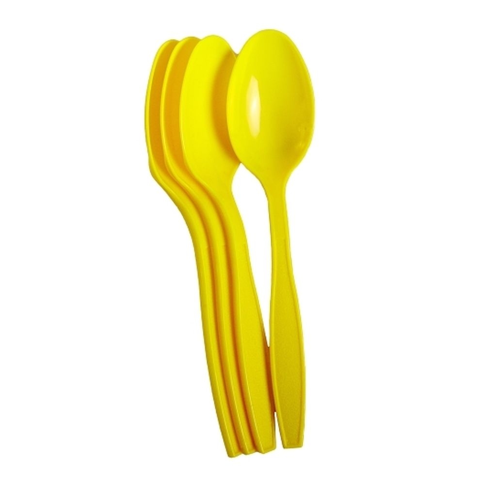 Polystyrene Yellow Teaspoon