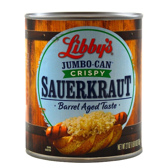 Libby Shredded Sauerkraut, 27 Ounce Can -- 12 per case