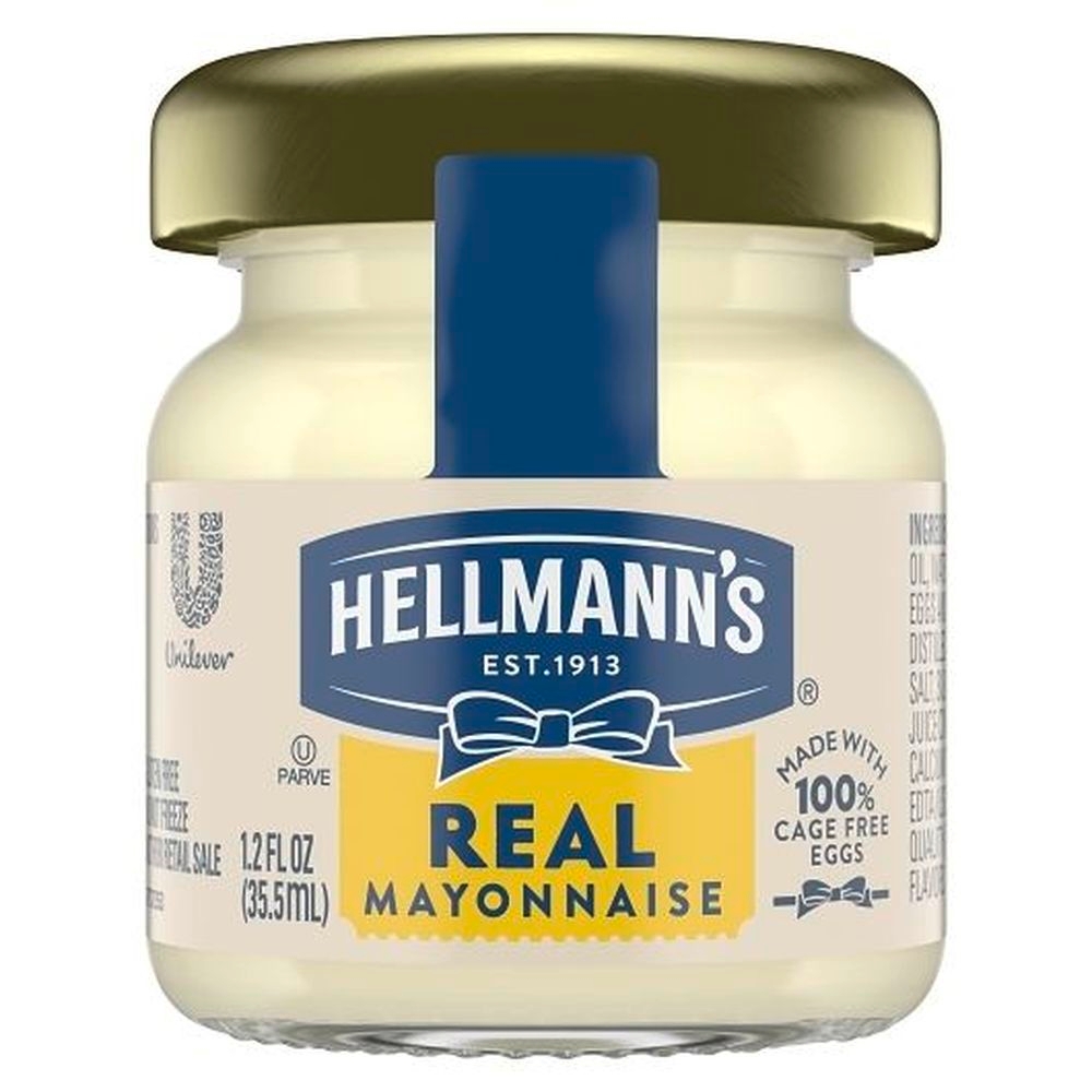 Hellmanns Real Mayonnaise Mini Jars, 1.2 ounce -- 72 per case