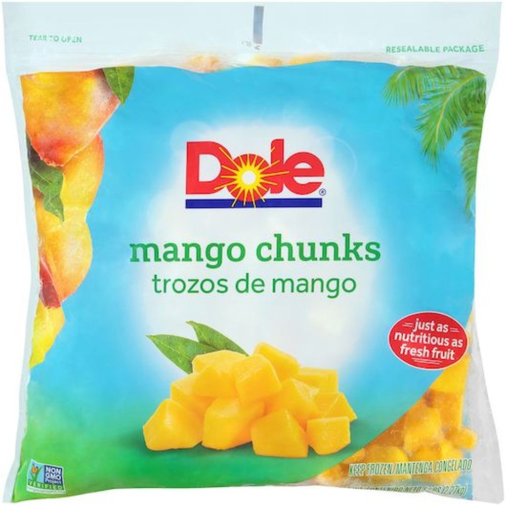 Dole Individual Quick Frozen Chunk Mango, 5 Pound -- 2 per case.