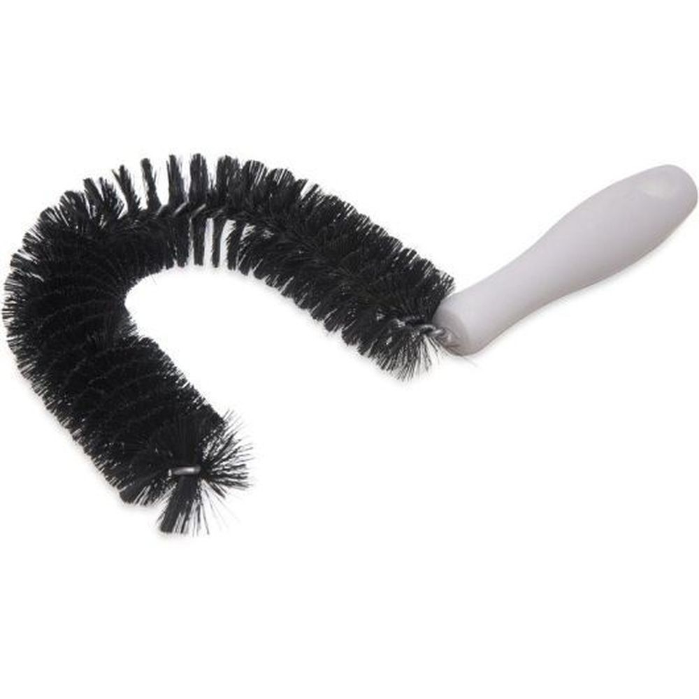Black Curved Coffee Maker Brush with Soft Polyester Bristles