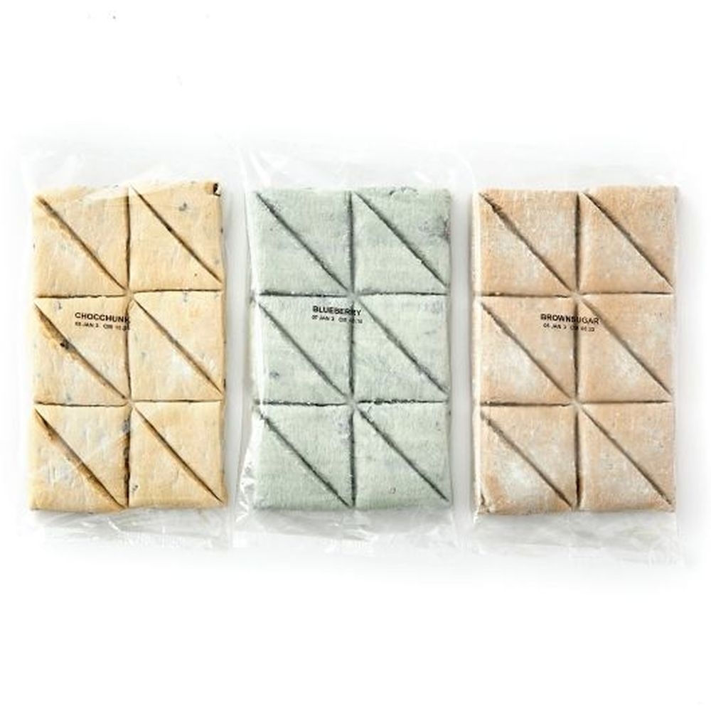 Pillsburry Freezer to Oven Variety Pack, Brown Sugar, Chocolate, Blueberry Scone 3.75 ounce each -- 96 per case.