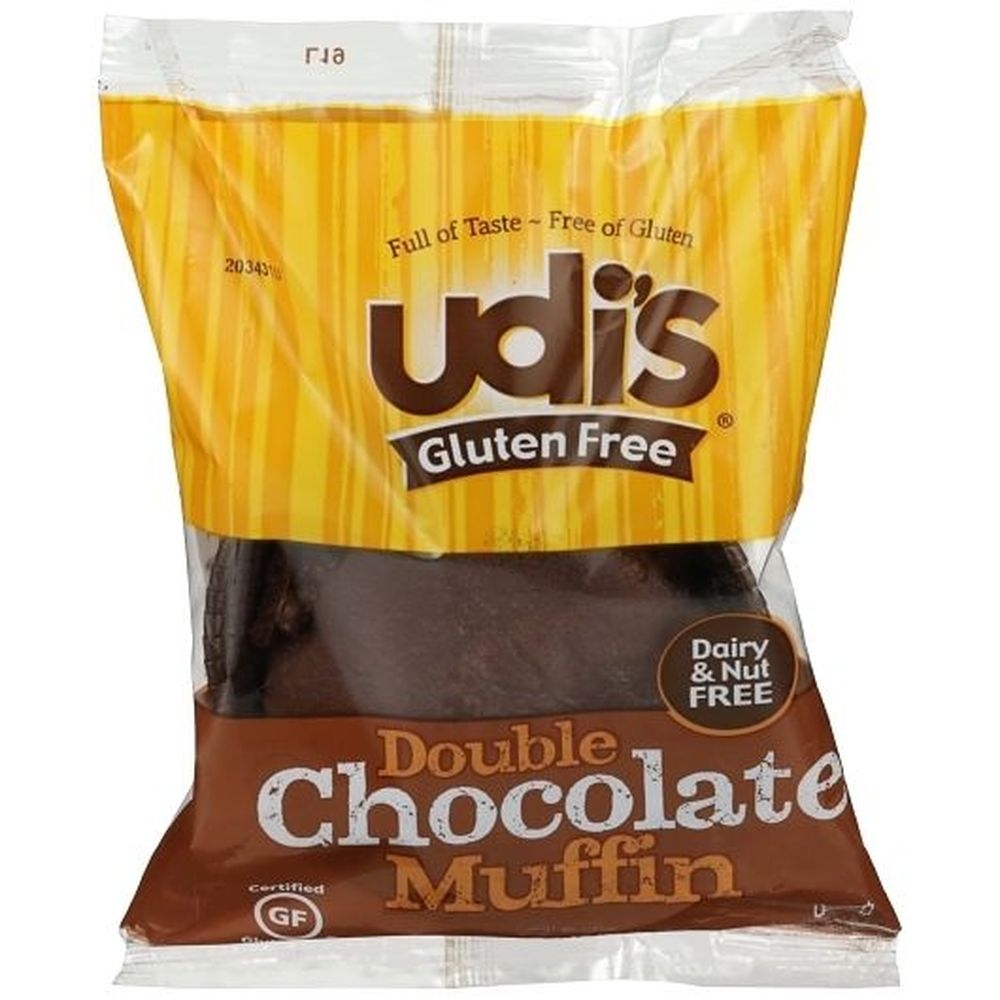 Udis Gluten Free Double Chocolate Muffin, 3 Ounce -- 36 per case.