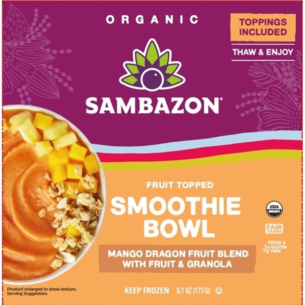 Organic Fruit and Granola Topped Smoothie Bowl